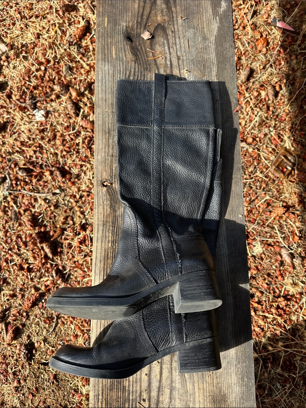 Women’s Lucky Brand Black Leather Boots - Classic Tall Riding Style